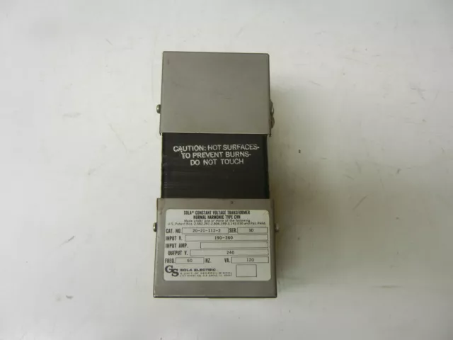 Sola Electric 20-21-112-2 Used Constant Voltage Transformer 20211122