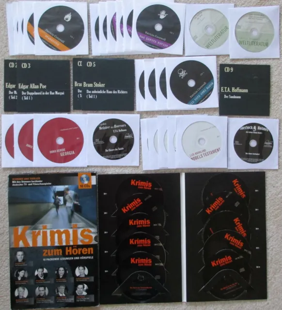 KRIMIS zum Hören-5 Krimis (mit 33 CDs)+5 Horror Klassiker(7 CDs)+2 Novellen (B65