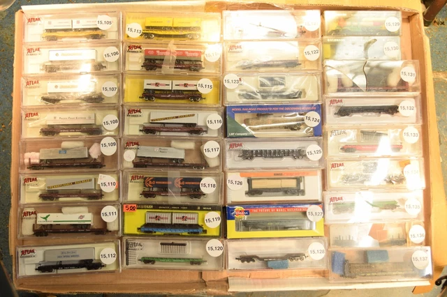 N Scale UP PFE CNW PRR SP BO GN ATSF SF LN CB&Q BN TOFC  cars sold individually,