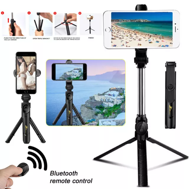 Monopod Selfie Stick Tripod Bluetooth Shutter Handheld For Apple iPhone Samsung