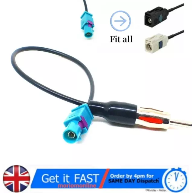 Fakra to DIN Car Stereo Radio Aerial Adaptor Mast Antenna adapter 🇬🇧