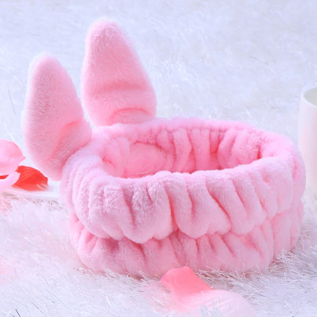 Peluche Spa Fasce Donna Copricapo Orecchie Coniglio Capelli Comodi Carini