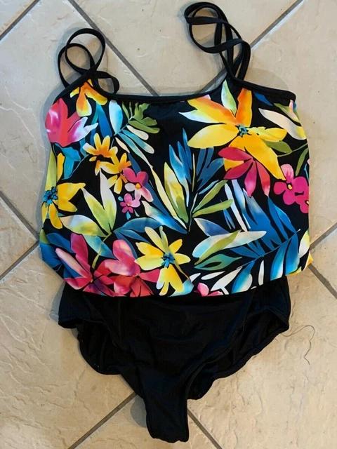 Woman's Sz 14 (Maxine) Floral 1 Piece Swimsuit
