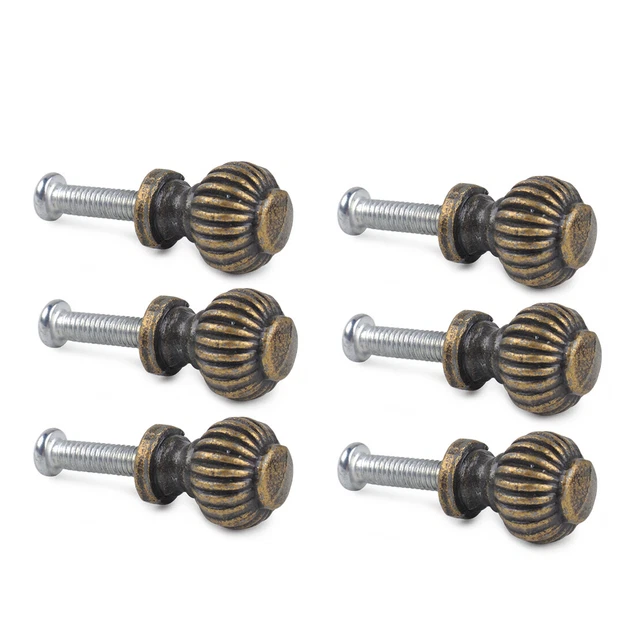 6x Lantern Antique Brass Jewelry Box Drawer Cabinet Cupboard Knob Pull Handle lp