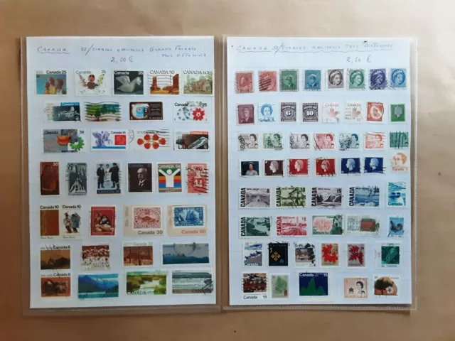 CANADA Lot de 83  timbres oblitérés