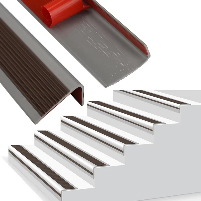SOCEIN VINYL STAIR Nosing Self Adhesive Stair Edge Protector Stair