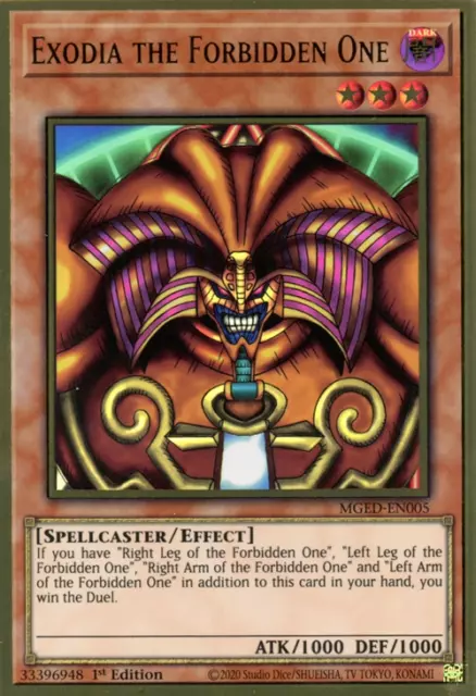 Exodia the Forbidden One - MGED-EN005 - Premium Gold Rare - Yugioh