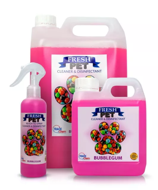 Limpiador de perreras chicle 250 ml spray, contenedores de 1 L y 5 L paquete Fresh Pet®