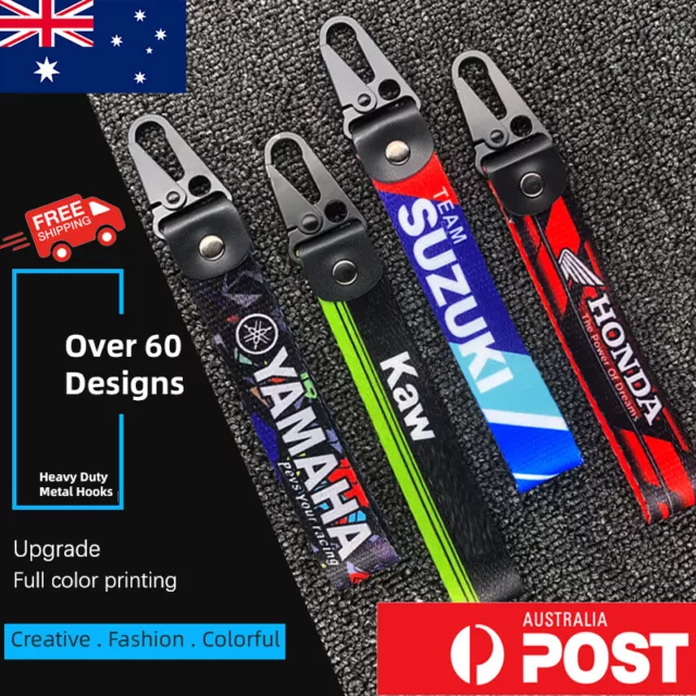 Variety of Motorcycle Keyring MotoGP Motocross Car keychain wrist strap Gift AU