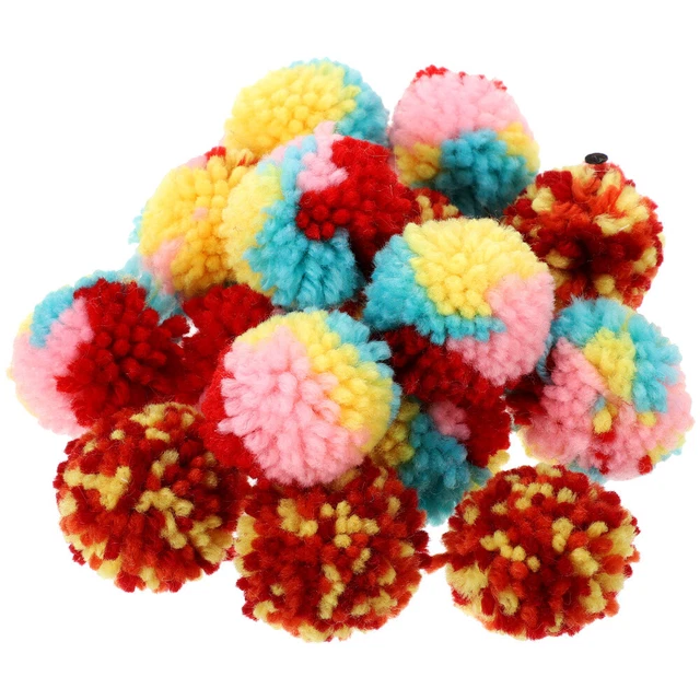 15 Pcs Interactive Pompoms Cat Teething Toy Indoor Cat Toy