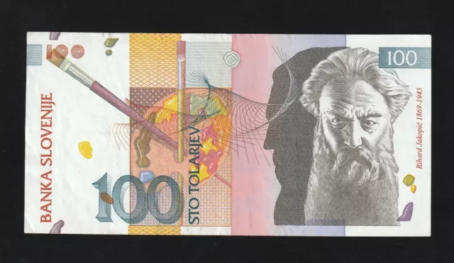 Slovenia, 100 Tolarjev, 1992, P-14, XF Banknote