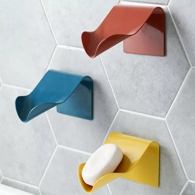 Wall Mounted Soap Dish Drain Soap Holder For Bathroom Self Adhesive Soap Dish
