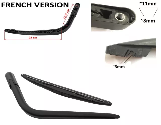 Francese Braccio + Spazzole Tergicristallo Posteriore Per Toyota Yaris 01-06