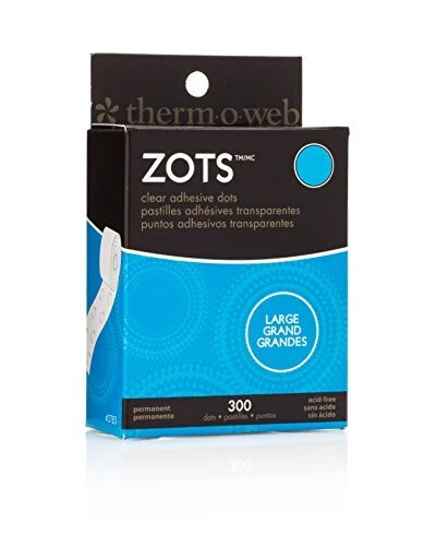 Puntos adhesivos transparentes Thermoweb 3783 zots, grandes/2"" de diámetro x/64"" de espesor, 300 1