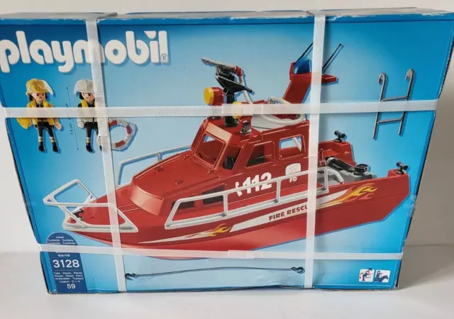 Playmobil - Bateau de sauvetage avec pompe à incendie