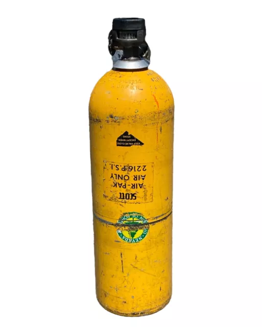 Scott Valve SCBA Air Pak Tank 2216 PSI 30 Minute Gun Cylinder Bottle