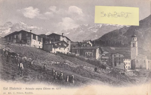 C004932  Val Malenco  Primolo Sopra Chiesa  Animata   Non  Viaggiata