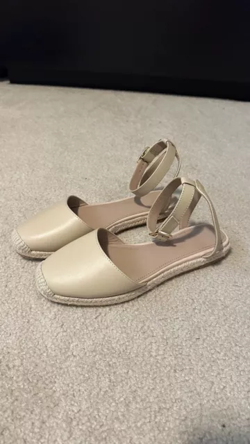 Witchery Women’s  Flat Espadrille Nude Sandals. Size 38. Brand New. Never Worn