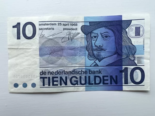 10 Gulden niederländische Gulden Banknote knackig