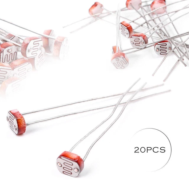 20pcs LDR Photoresistor CDS Light Dependent Sesor Resistor GL5516   5mm