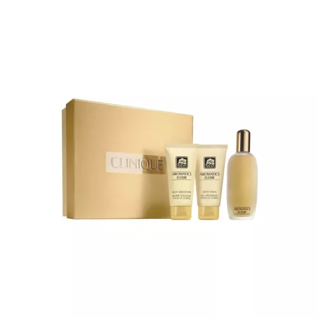 Coffret CLINIQUE Aromatics Élixir Parfum 45 ML + Baume corps + gel douche 75 ml