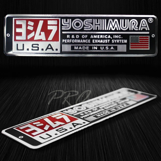 5.5"Brushe Aluminum Emblem YOSHIMURA Logo Fairing/Fender Exhaust Muffler Sticker