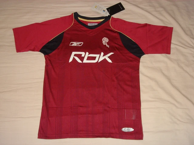 BOLTON WANDERERS SOCCER Jersey Reebok BWFC England RBK Away