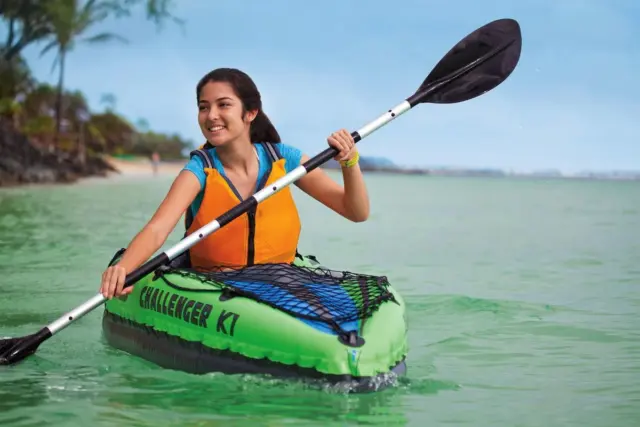 Canoa gonfiabile Intex 68305 Challenger K1 1 persona remi pompa Kayak - Rotex 2