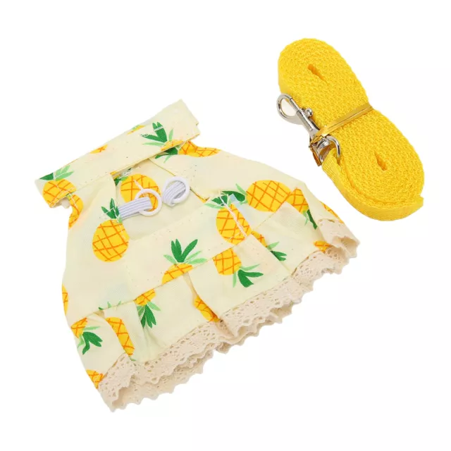 (S Ananas Jaune) Petit Animal De Compagnie Robe Laisse Ensemble Jaune Ananas