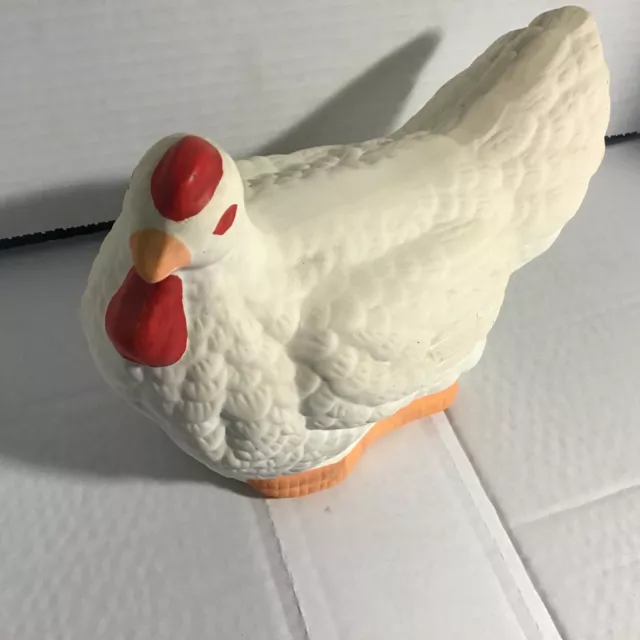 Vintage Ceramic Handpainted Chicken 8 in Long-Home Farmhouse Country Women Men