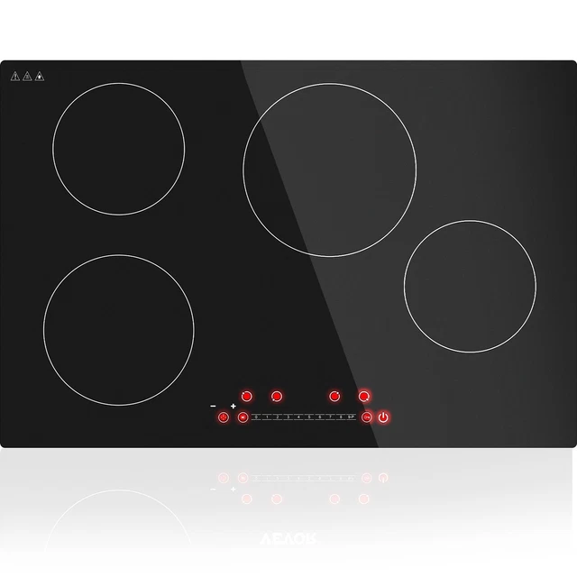 220V 6800W ELECTRIC Induction 4 Burner Cooktop Countertop Stove Glass