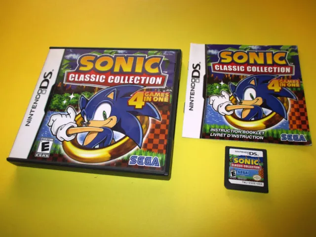 Sonic Classic Collection Nintendo DS 3DS w/ Genuine Case MISSING MANUAL
