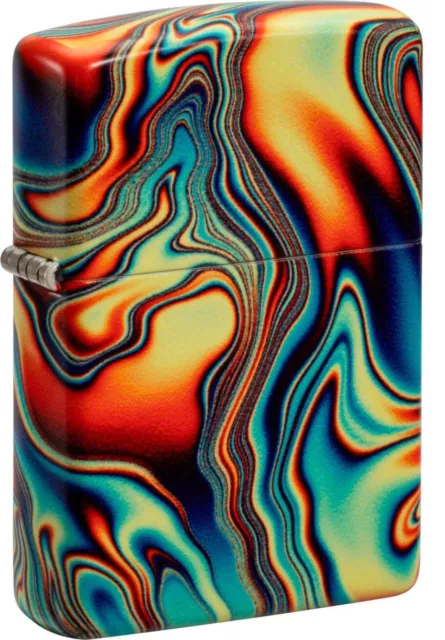 Zippo - Benzin - Feuerzeug - Color 540° - Colorful Swirl - Zubehör Nach Wahl -