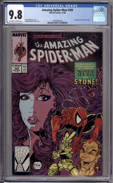 Amazing Spider-Man 309 CGC Graded 9.8 NM/MT Mcfarlane Marvel Comics 1988