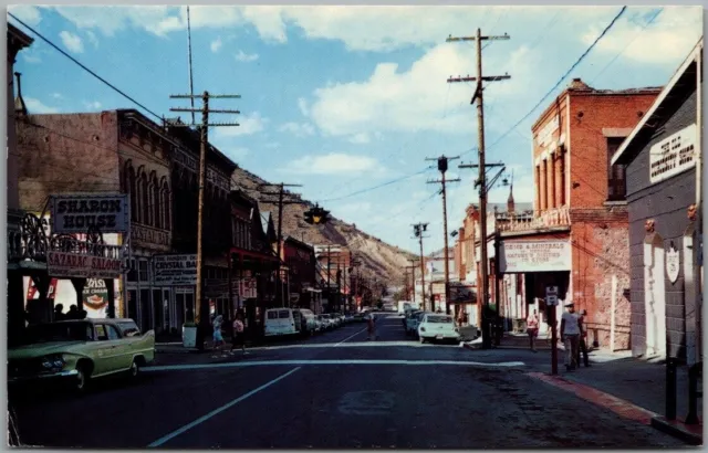 Virginia City, Nevada Postcard C Street / Downtown Scene c1960s Chrome Unused