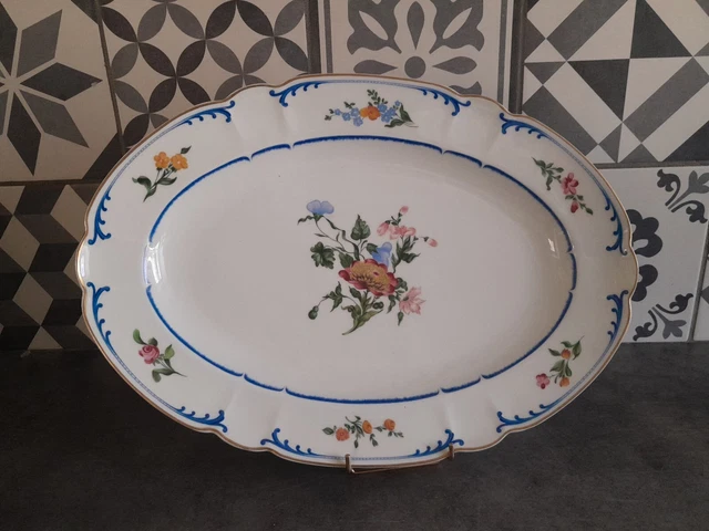 Charles Field Haviland Marjolaine-grand plat ovale-porcelaine limoges
