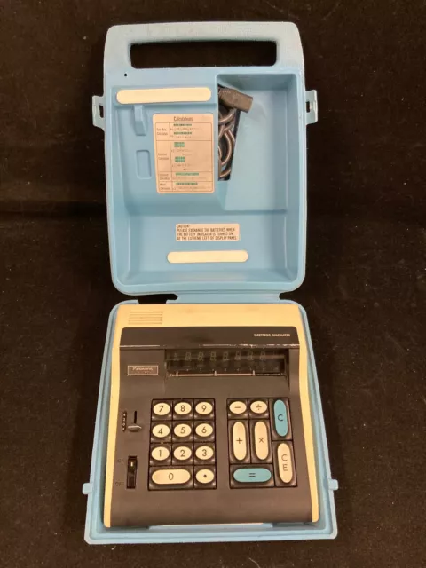 Vintage Rare Panasonic Je805A Led Electronic Calculator W Case & Instructions