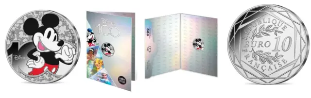10 euro Silber Frankreich 2023 : 100. Geburtstag von Disney : Mickey Mouse Color