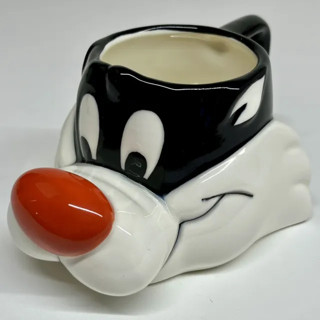 VTG 80s Applause Sylvester The Cat Looney Tunes Warner Bros Ceramic 3-D Mug Cup