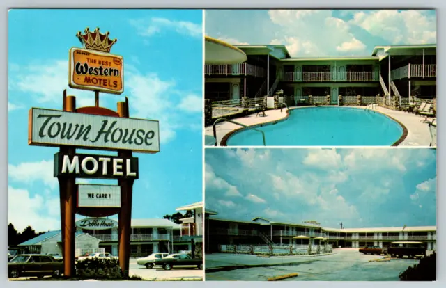 c1960s Town House Motel Texarkana Arkansas Vintage Postcard
