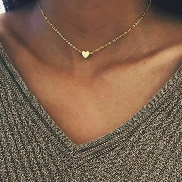 Bohemian Boho Silver/Gold Heart Choker Chain Pendant Necklace Women Jewelry Gift