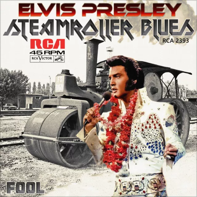 Repro Photo ELVIS PRESLEY Steamroller Blues / Fool 7" Single Cover Size 18x18cm