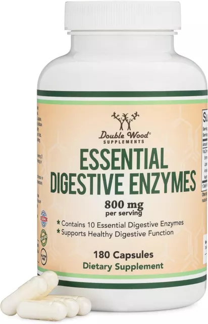 Digestive Enzymes 800mg Blend of All 10 Most Essential Digestive and Pancreatic