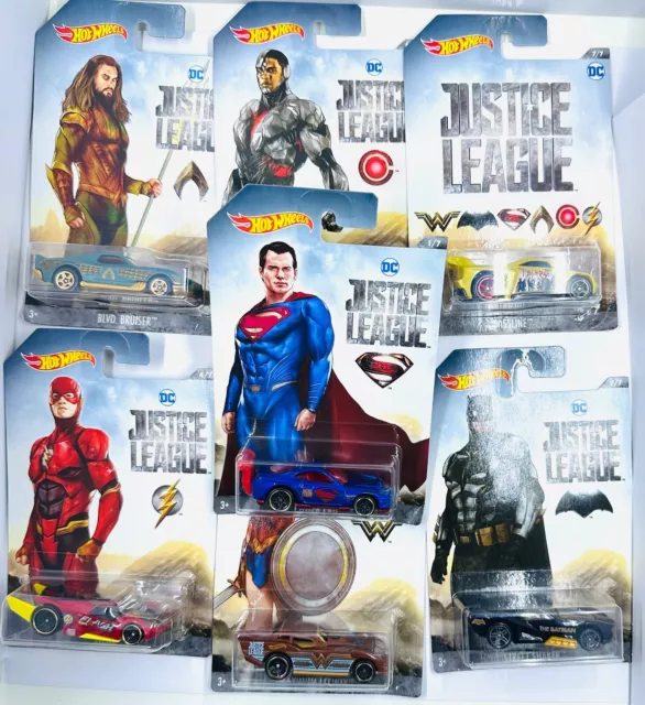 Hot Wheels DC Justice League Set of 7 from 2017