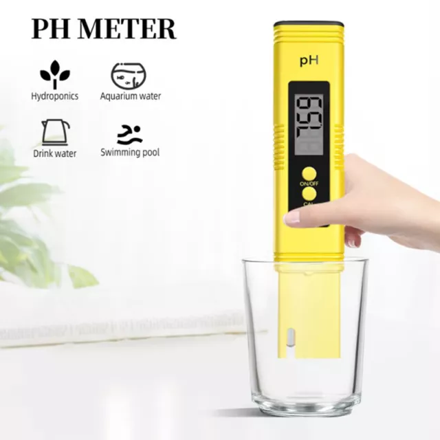 Digital PH Meter High Precision LCD Aquarium Water Acid PH Tester Pool Analy-DC