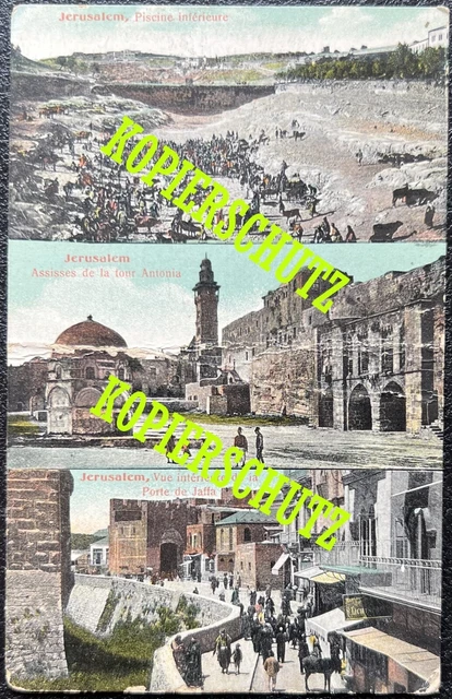 AK: Jerusalem, 1917 Feldpost Militär Mission JERUSALEM, WK1, Jaffa Tor, Farbe