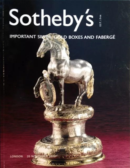 Sotheby's Catalog Faberge Important Silver Gold Boxes Vertu Fine Arts Pictures
