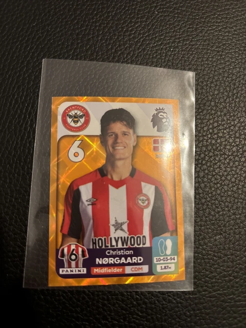 Parallel Panini Sticker PANINI PREMIER LEAGUE 2024 Parallel Sticker Christian Norgaard ORANGE ...
