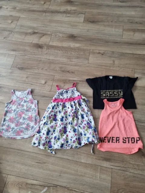 Age 7 girls Summer T Shirt And Dress  bundle  inc River Island