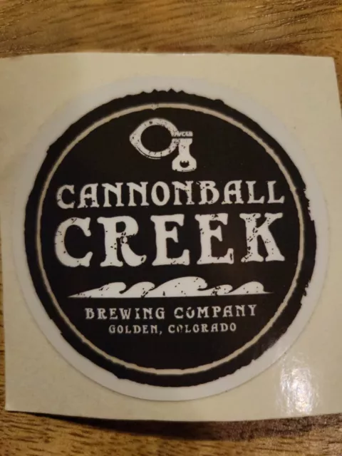 CANNONBALL CREEK BREWING Tap Handle Sticker decal brewing craft beer